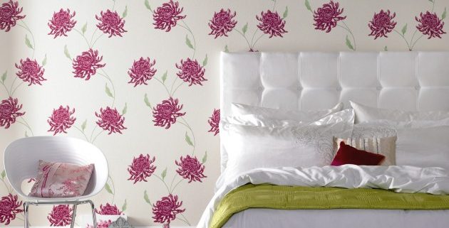 slaapkamer idee bloemen